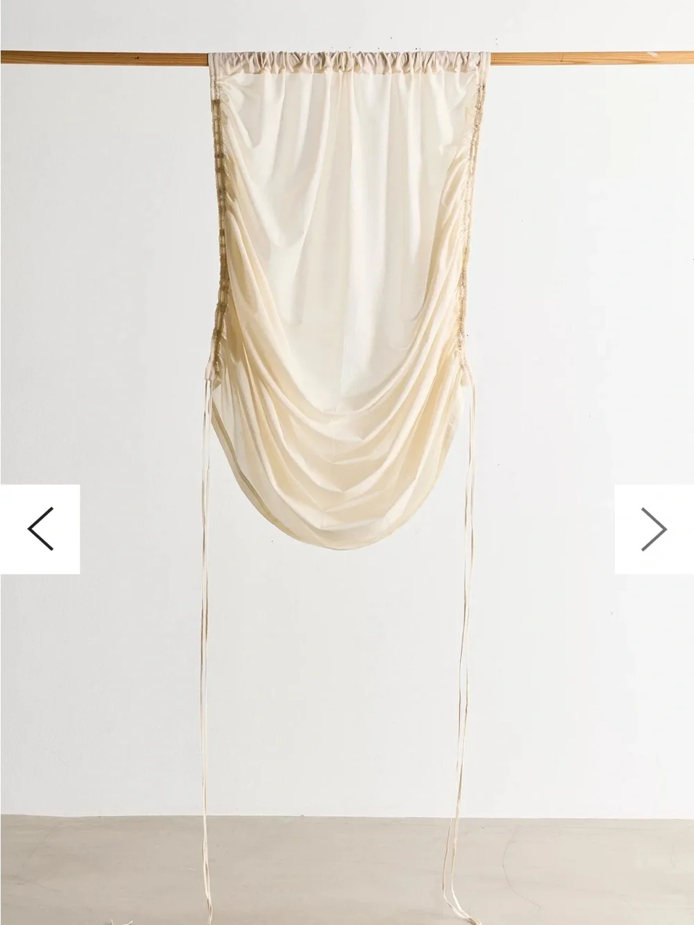 Set of 2 New Urban Outfitters Home ivory Roman shade curtains 52x84 sheer gauzy